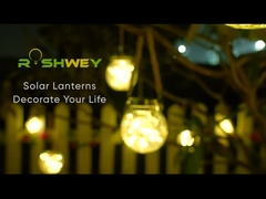 3000K Dekorasi Lampu Surya Lampu bertenaga surya Dengan Tutup Plastik Kaca