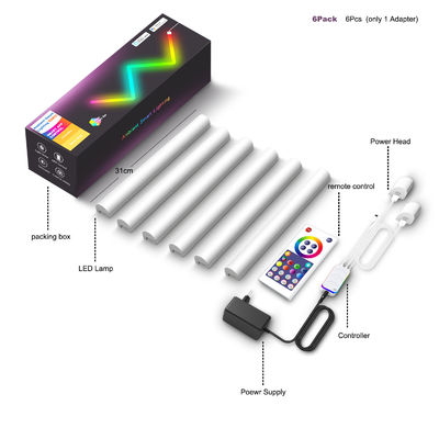 Harga yang bagus Lampu dinding LED berwarna 24W WIFI ODM 310*30*27MM Lampu dinding pintar on line