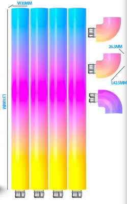 Harga yang bagus CE RGB Wall Lamp DIY RGBIC Strip Splicing Light 7pack Dengan Remote Control APP-IR on line