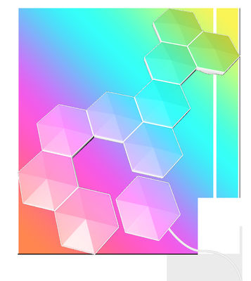 Harga yang bagus 5V 10W RGB Wall Lamp Polygon Smart Light Panel Dengan Bluetooth on line