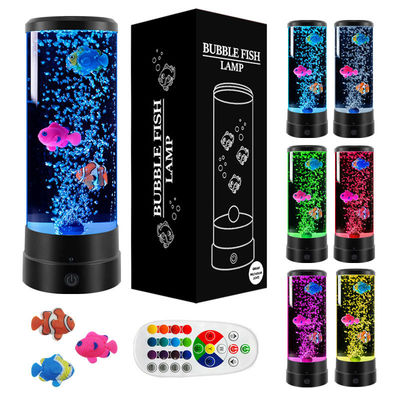 Harga yang bagus RoHs Usb Lampu ubur-ubur LED 12 inci Lampu Bubble Fish 7 Warna on line