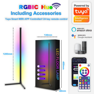 Harga yang bagus UKCA WIFI Corner Color Changing Lamp ODM Lampu Atmosfer Lantai Berwarna on line