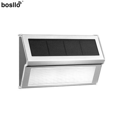 kualitas Lampu dinding surya stainless steel IP55 Waterproof Lampu taman surya dipasang di dinding pabrik