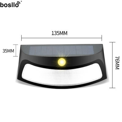 Harga yang bagus Lampu dinding surya silikon monokristalin 2V 200MA 0.4W Tembaga Hitam IP65 Waterproof on line