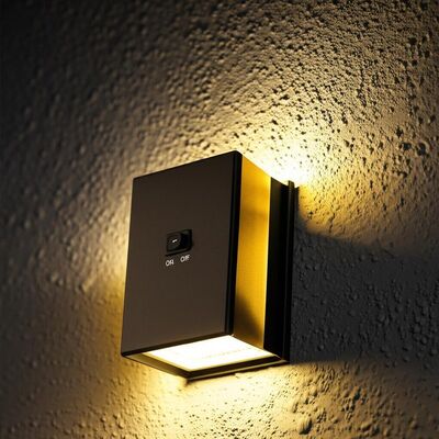 Harga yang bagus Sensor Gerak Solar Wall Sconces Featuring Toggle Switch ON OFF Energy Lighting Fixtures untuk instalasi dinding luar ruangan on line
